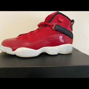 Jordan red 6rings youth / women shoes
